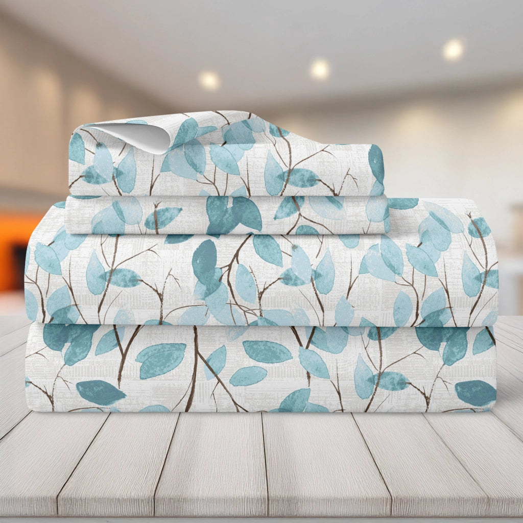 Completo Letto Matrimoniale No Stiro Set Lenzuola In Morbida Microfibra Anallergica Lenzuolo Sotto Con Angoli Elastici Fino 30 Cm, Lenzuolo Teso Sopra 2 Federe Prodotto Italiano  Glimmer