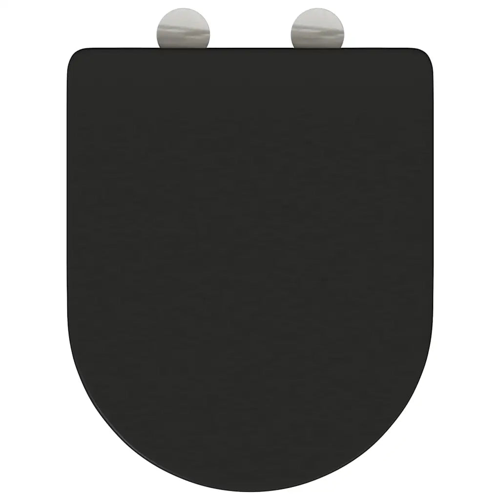 Sedile del WC Nero 47 x 36 x 3,4 cm Duroplast 42002368