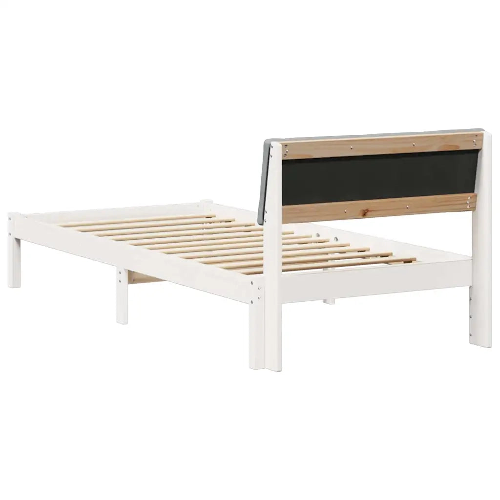Struttura del Letto Bianco e grigio chiaro 100 x 200 cm 878563