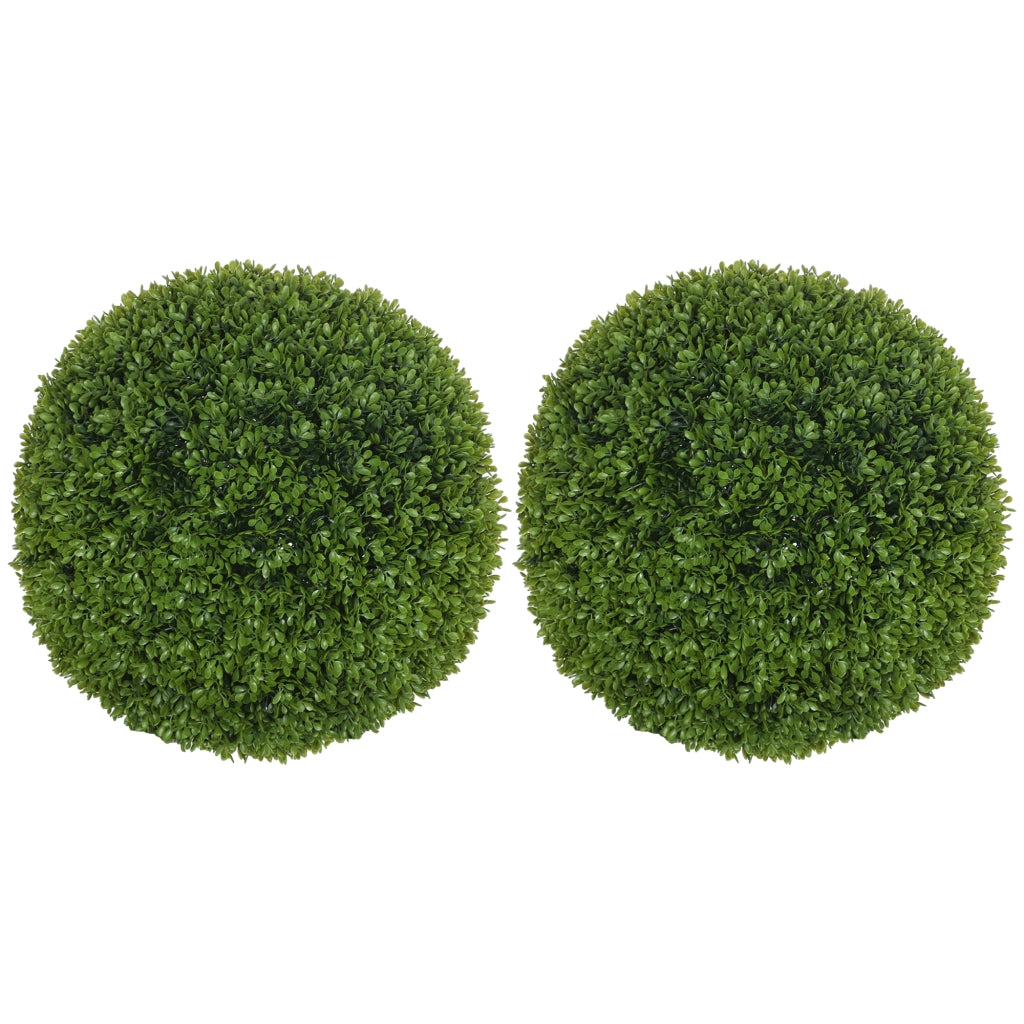 Sfera di bosso artificiale 2 pezzi in plastica verde Ø 40 cm con elementi a incastro per interni ed esterni