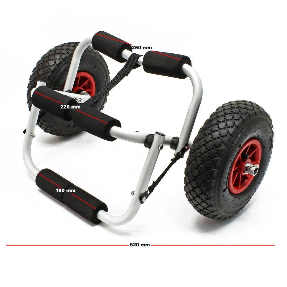 Carrello di trasporto pieghevole in alluminio da 45 kg per barche canoe kayak accessori per tavole da surf 16_0002571