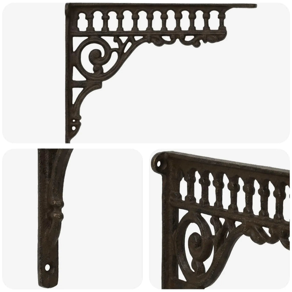 Supporti per mensole da parete 12 pz Marrone Antico 42038805