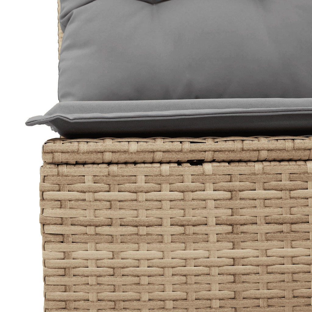 Set Divano da Giardino 6 pz con Cuscini Beige in Polyrattan 3274809