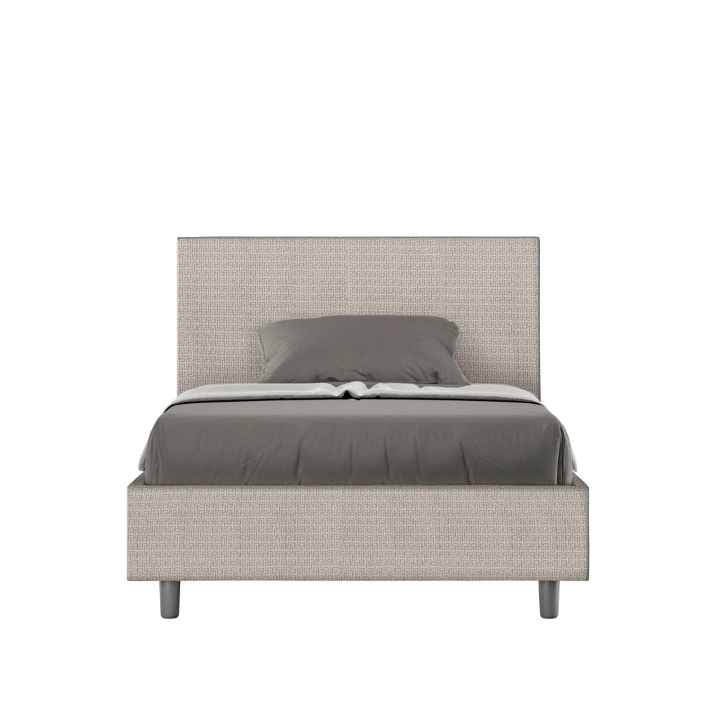 Letto 1 Piazza e Mezzo 120x210 cm con Rete Adele Labirinto 01 Bianco