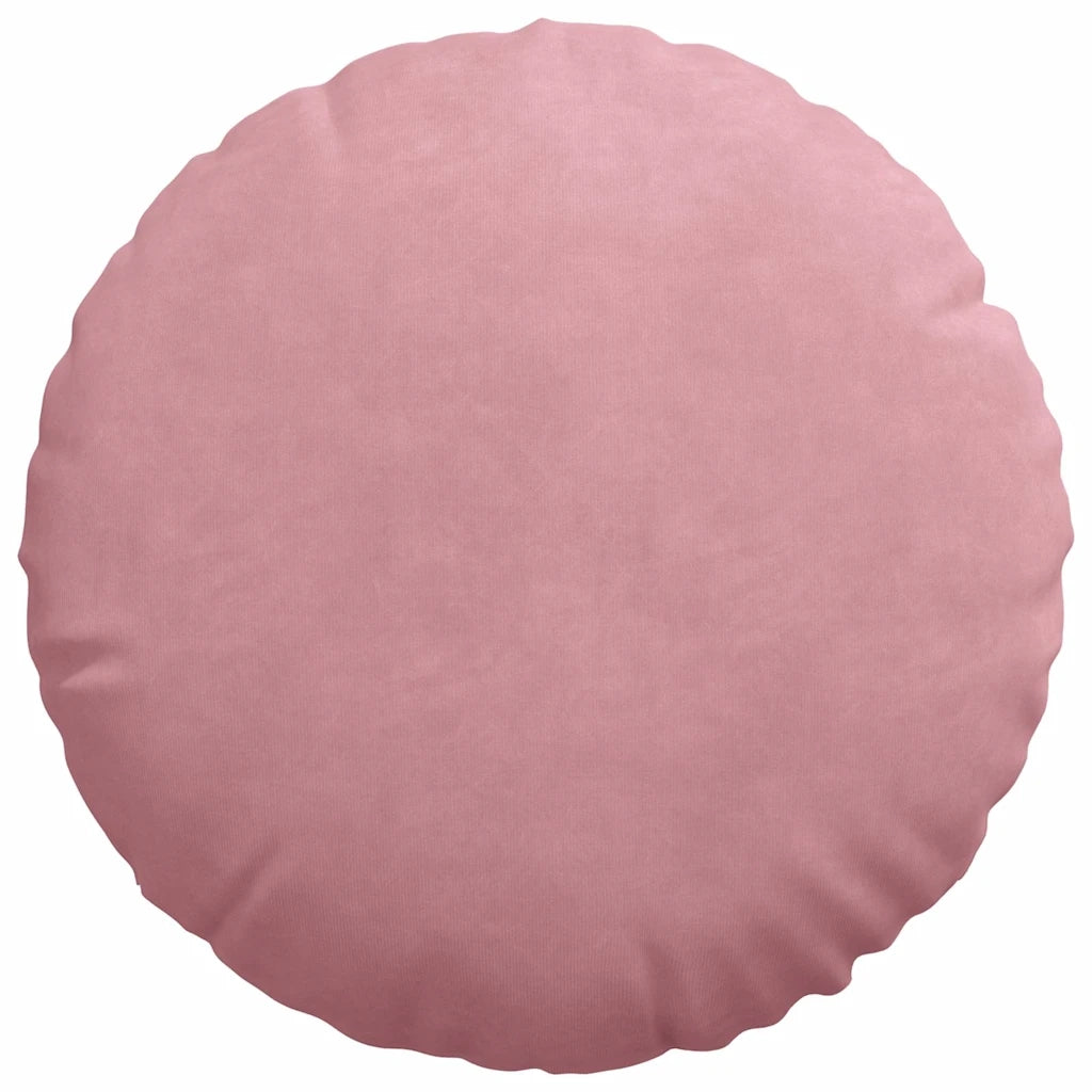 Cuscini per Seduta 2 pcs Rosa Ø 40 x 13 cm Velluto 42014141