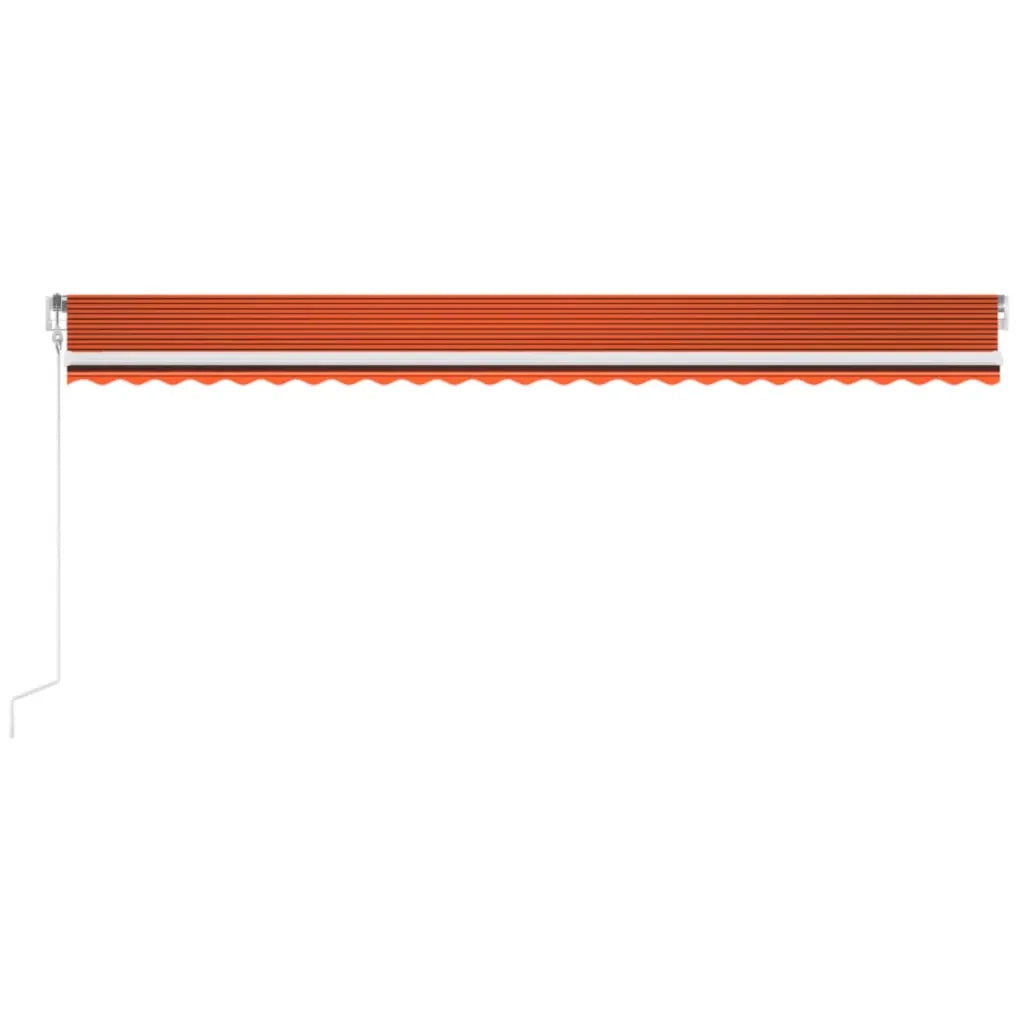 Tenda Automatica Sensore Vento e LED 600x300 cm Arancio Marrone 3068975