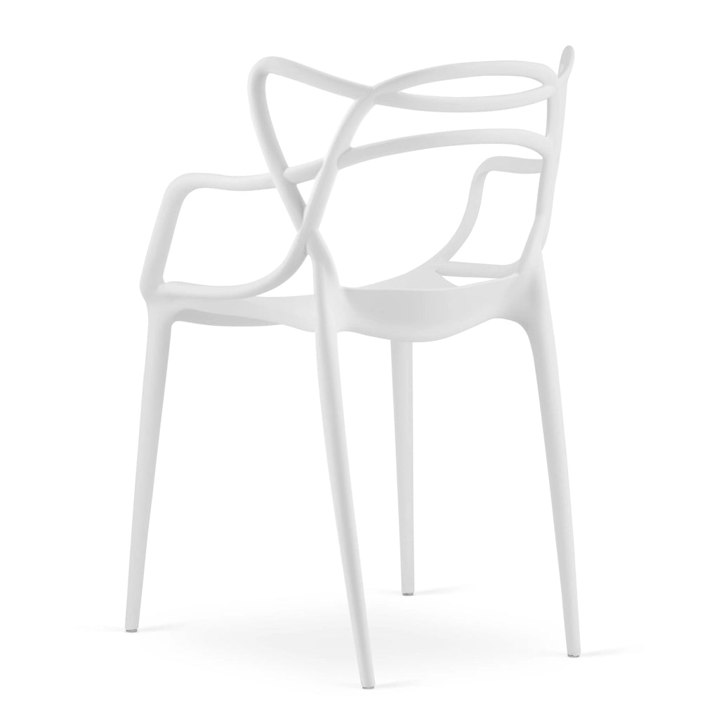 Sedia VALORA KATO - Design ergonomico moderno, bianco x 2