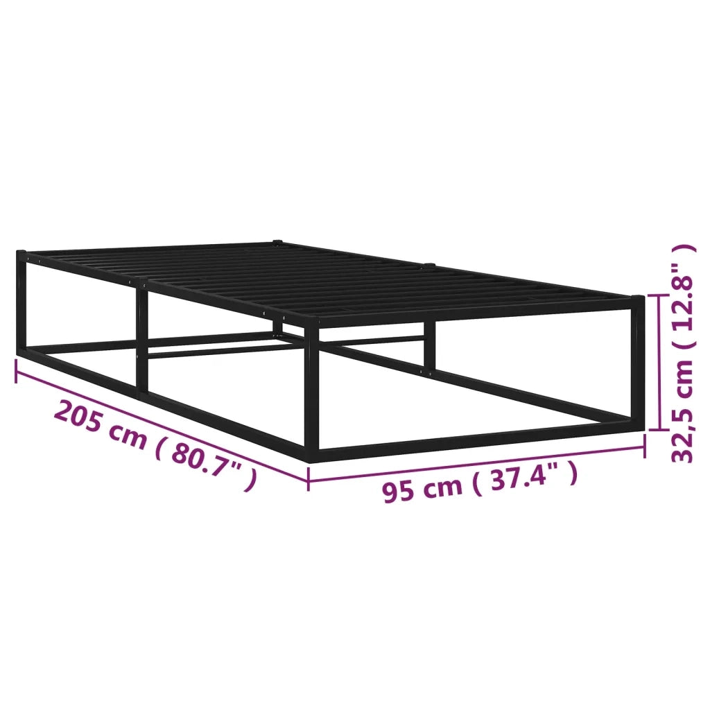 Giroletto Nero in Metallo 90x200 cm 324785