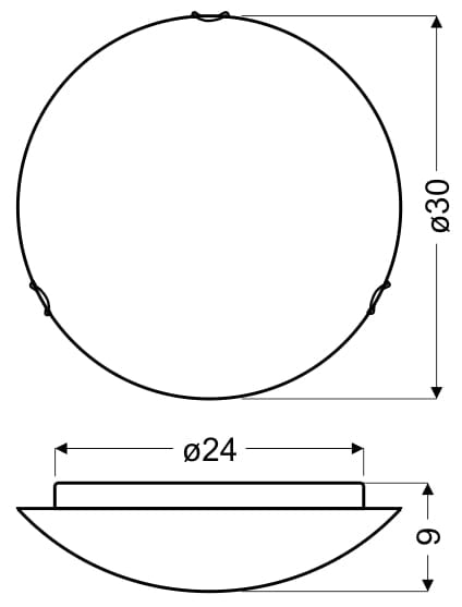Plafoniera Candellux Silk 13-13071 cromo nero 30cm E27
