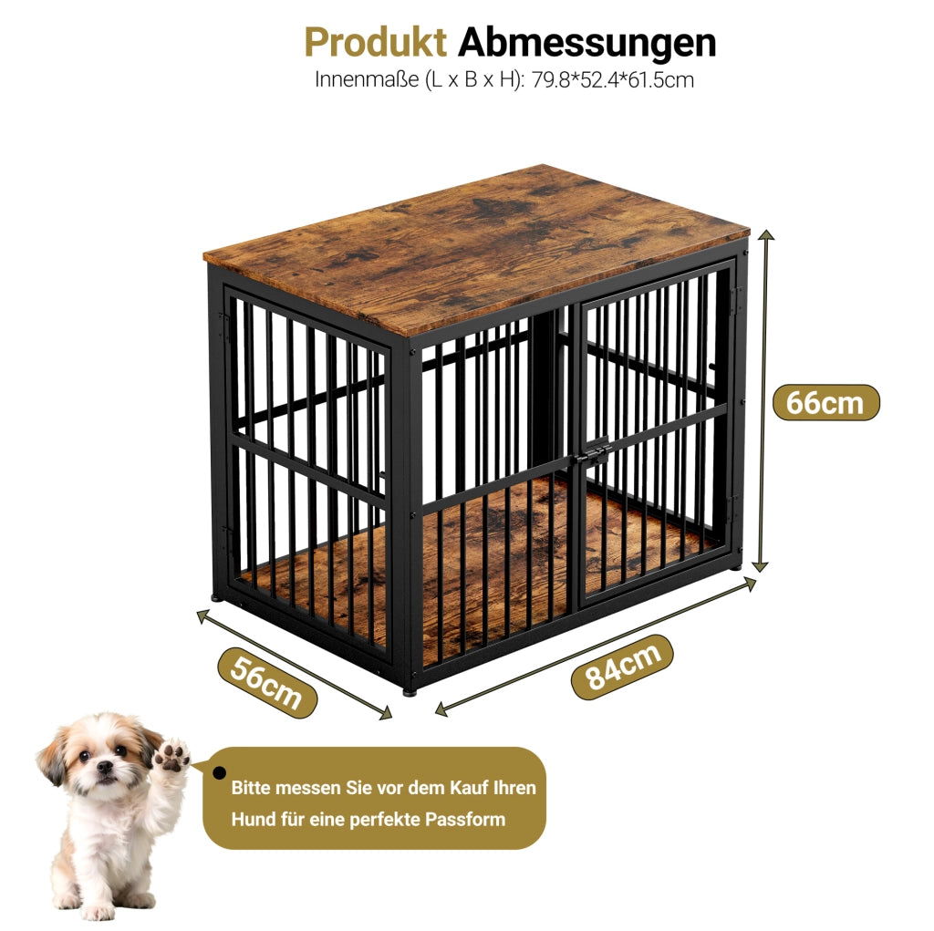 Gabbia per cani modulare con 3 porte, 84x56x66 cm