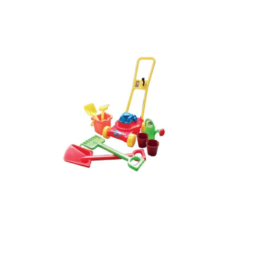 GIOCHI PER BAMBINI CON RASAERBA SACCO GARDEN 9 PEZZI