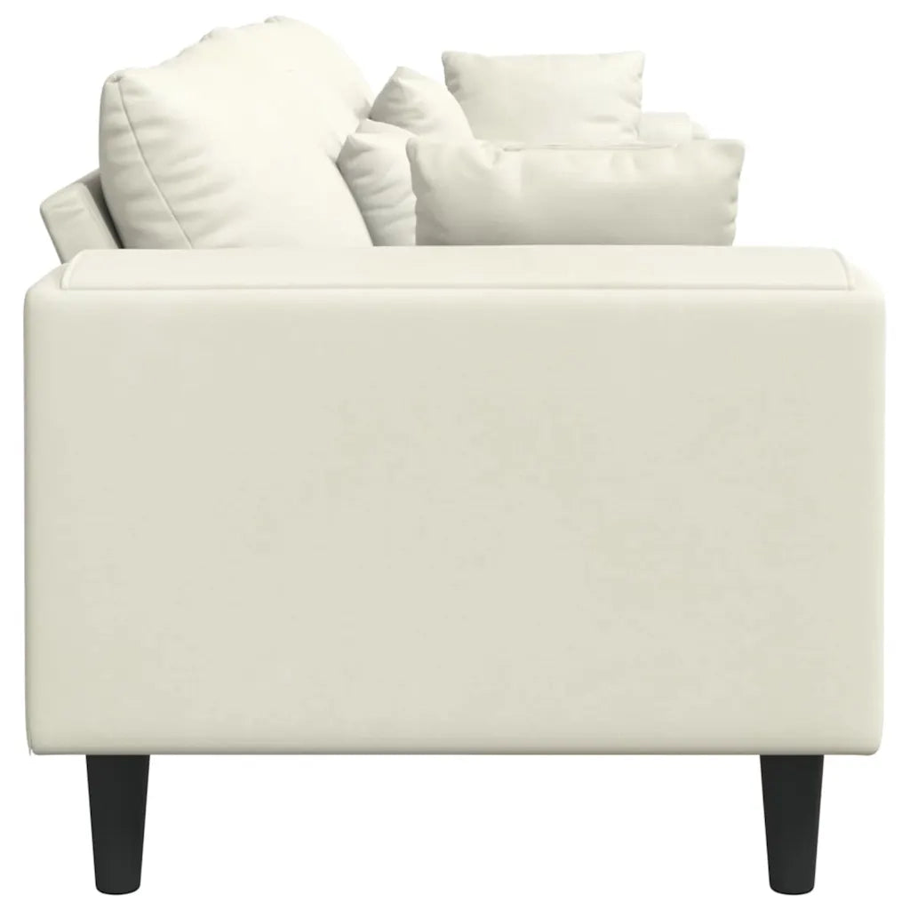 Divano Crema 250 x 77 x 76 cm Velluto 3335160