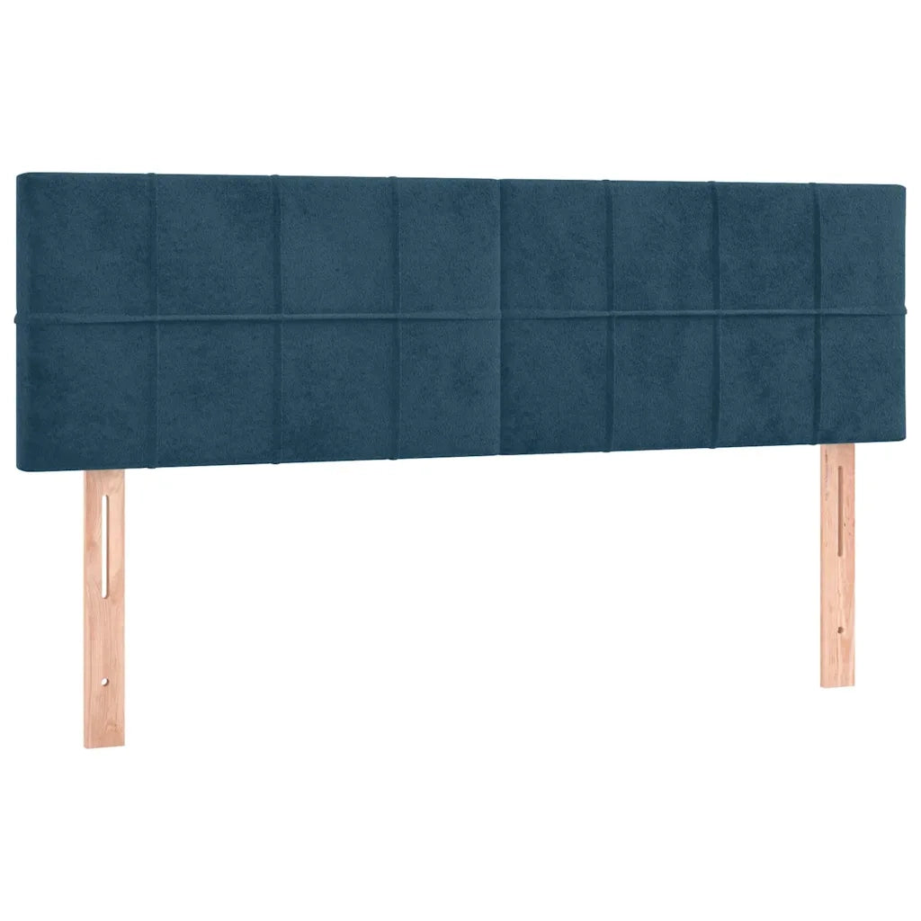 Letto a Molle con Materasso e LED Blu Scuro 140x200 cm 3134409