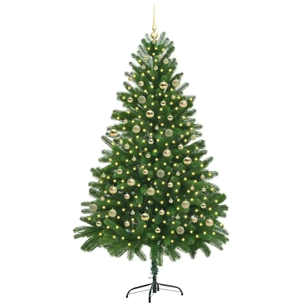 Albero di Natale con 300 LED con supporto Verde 210 cm PE