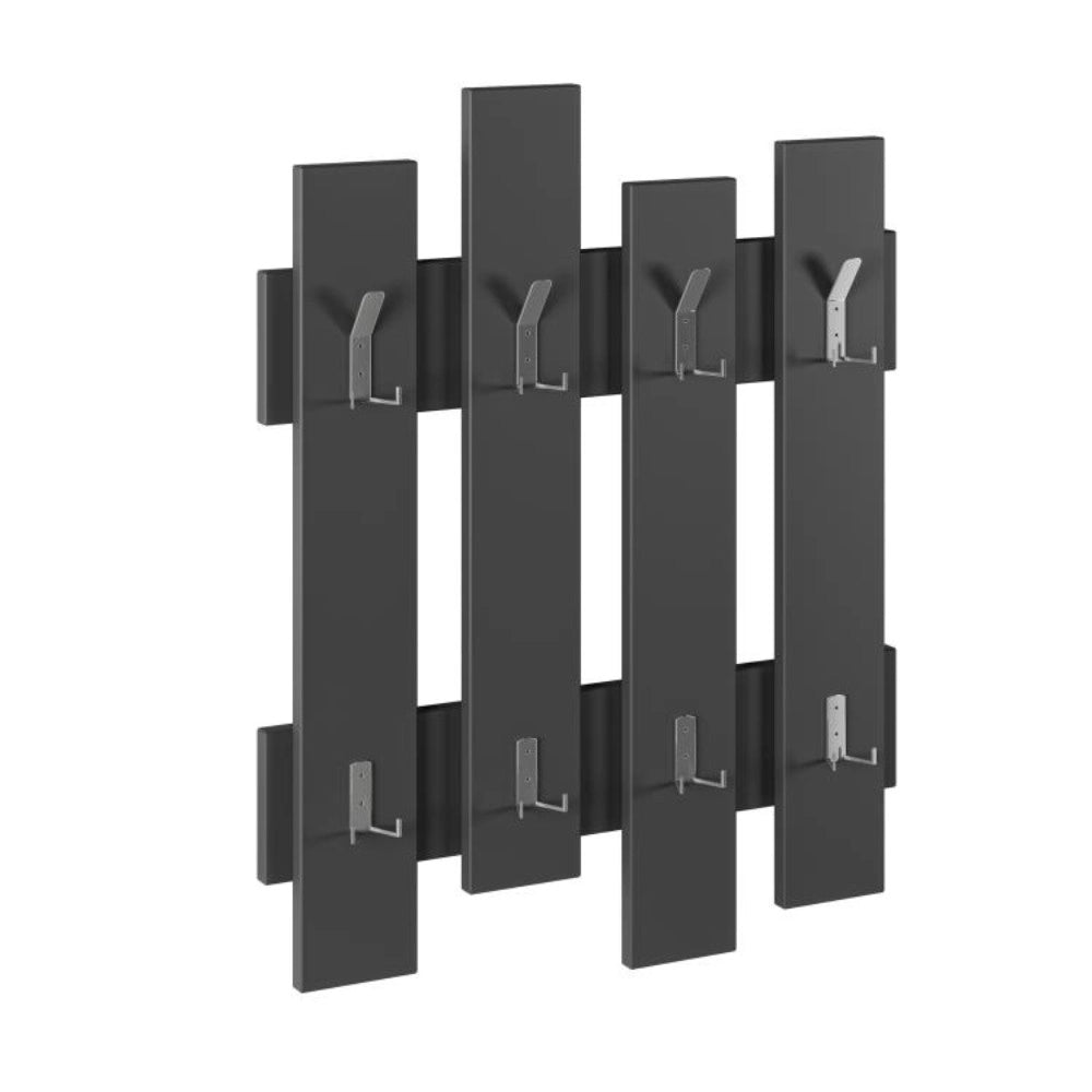 Appendiabiti a muro Wave antracite 8 ganci