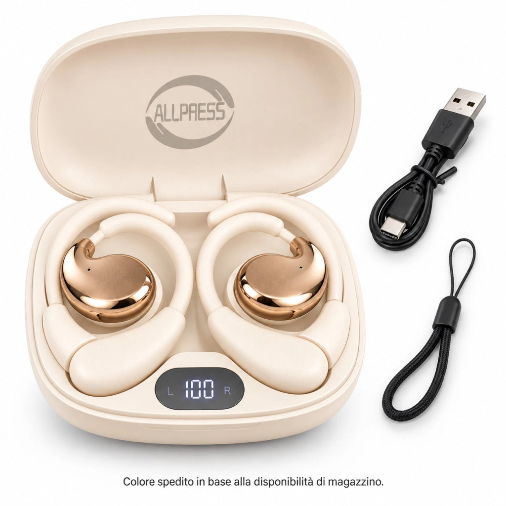 AURICOLARI SENZA FILI HI-FI STEREO 6D CUSTODIA CASE DI RICARICA MUSICA AS-08606
