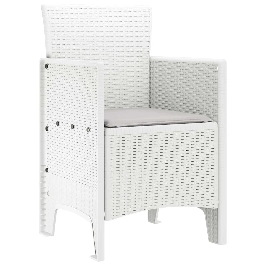 Sedia da Giardino 4 pcs Bianco 53 x 49 x 85 cm Polipropilene