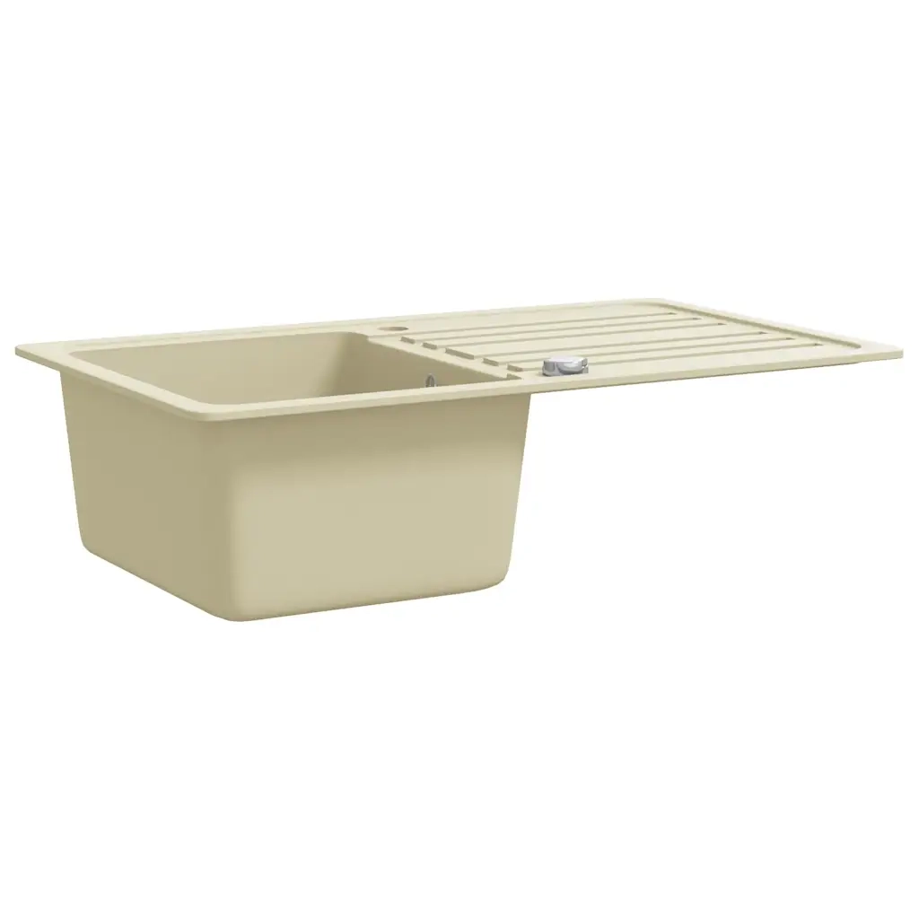 Lavello da Cucina in Granito Vasca Singola Beige 144849