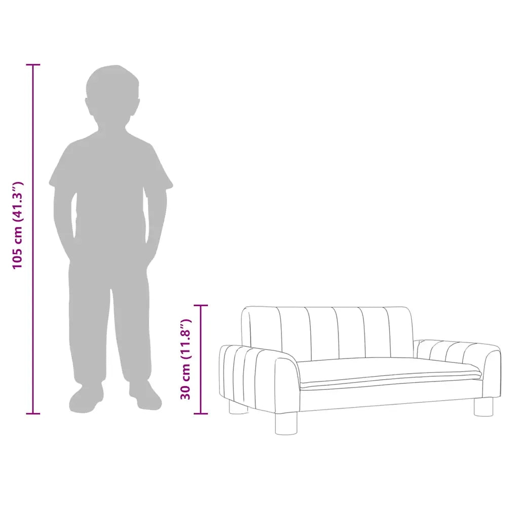Divano per Bambini Marrone 70x45x30 cm in Tessuto 3196271