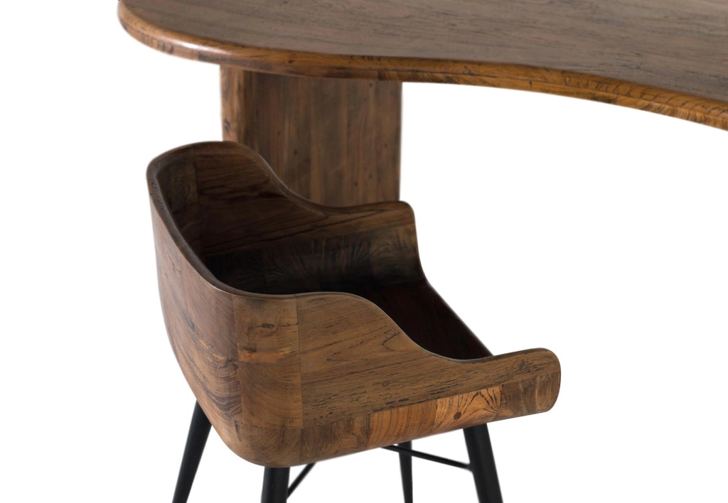 Sedia in legno di teak e gambe in ferro