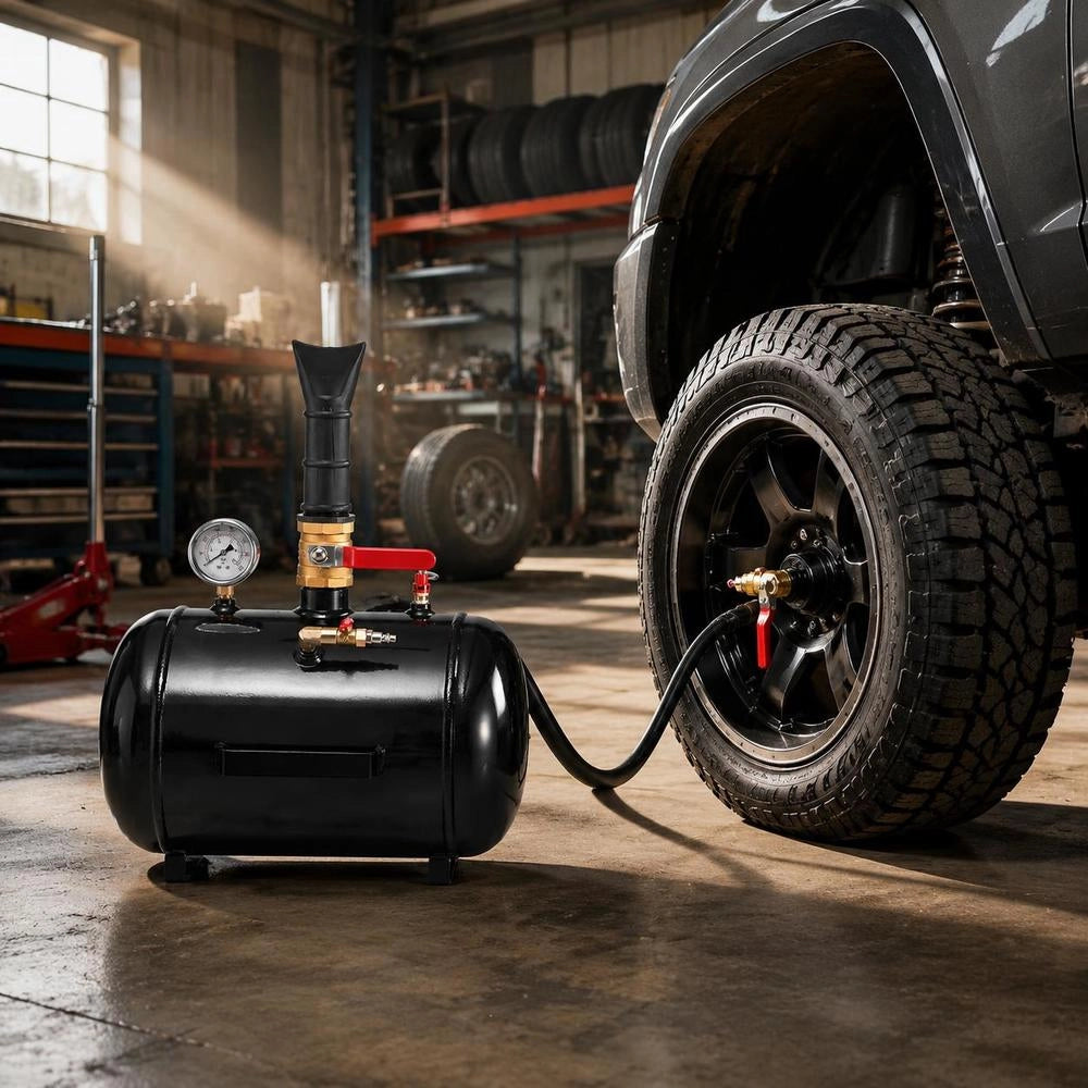 Pneumatic Tire Bead Seat Pump, 18.9 L Tire Bead Blaster Tool, 0.6–0.8 MPa Operating Pressure, Air Trigger Seat Pump For Pickup Truck, Jeep, Lawn Tractor, RV, Black
