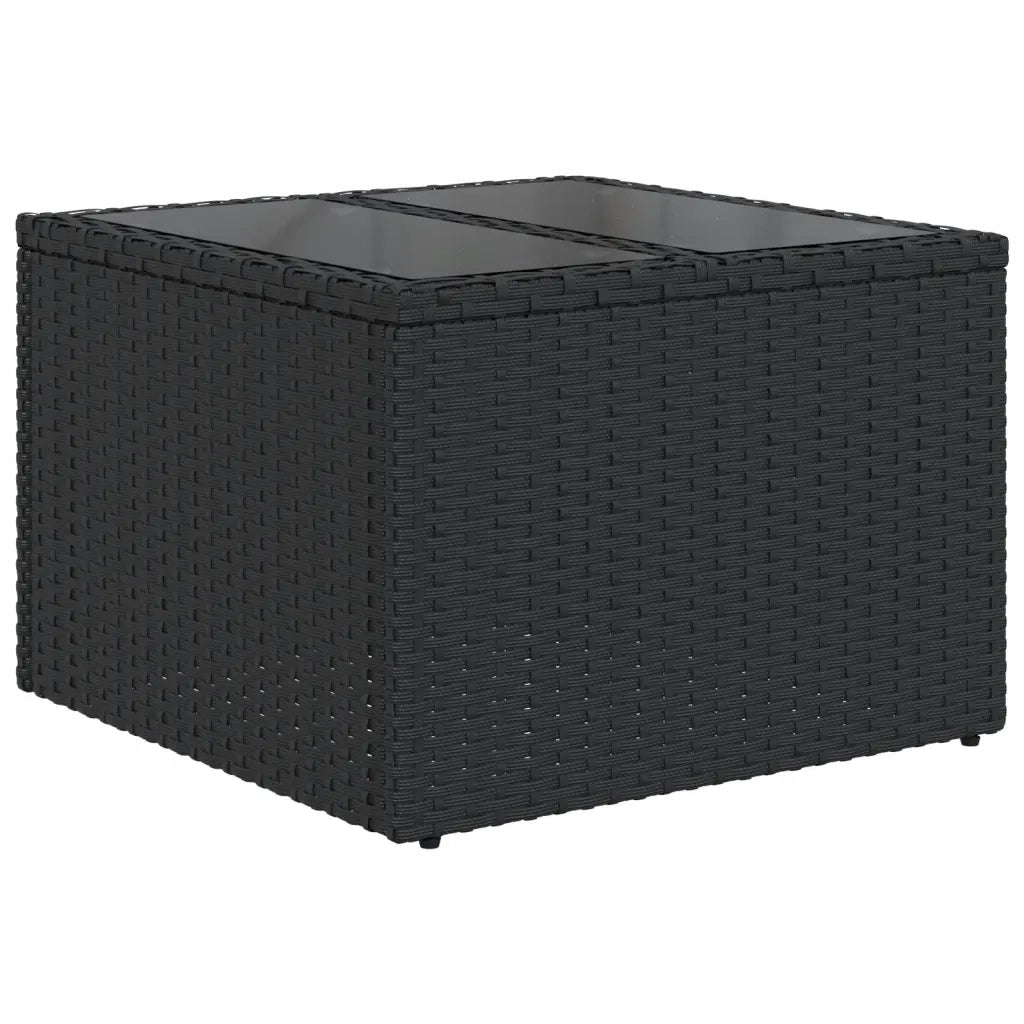 Set Divani da Giardino 5 pz con Cuscini in Polyrattan Nero 3222474