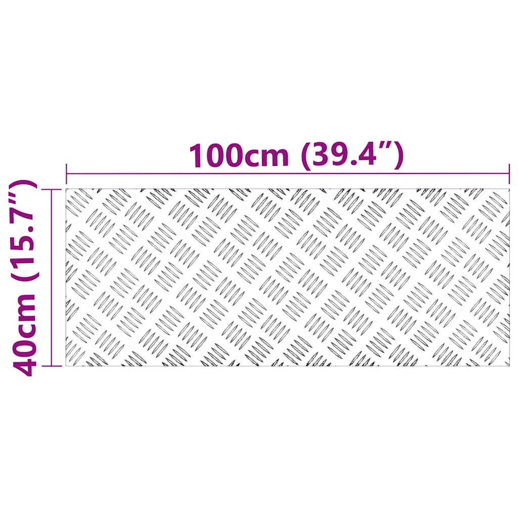 Gradini per Scale 2 pcs Argento 100 x 40 cm Alluminio 4104339