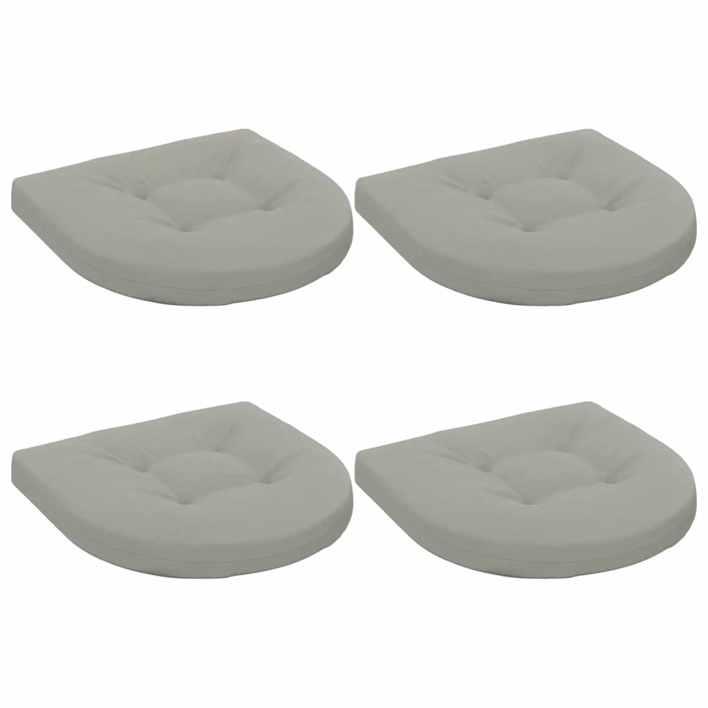 Cuscini per Sedia in 4 Pezzi 4 pz 100% Poliestere Grigio 945329