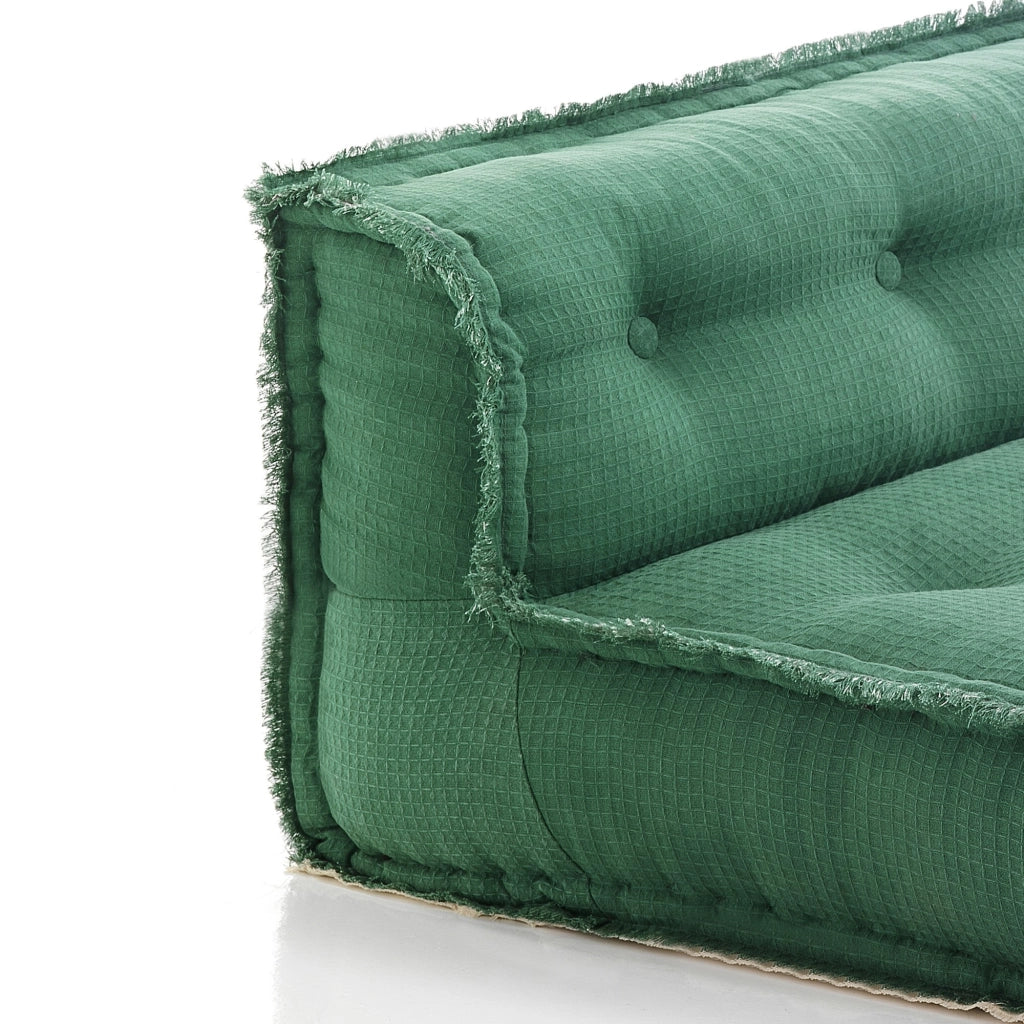 Elemento angolare in cotone 100% verde non sfoderabile