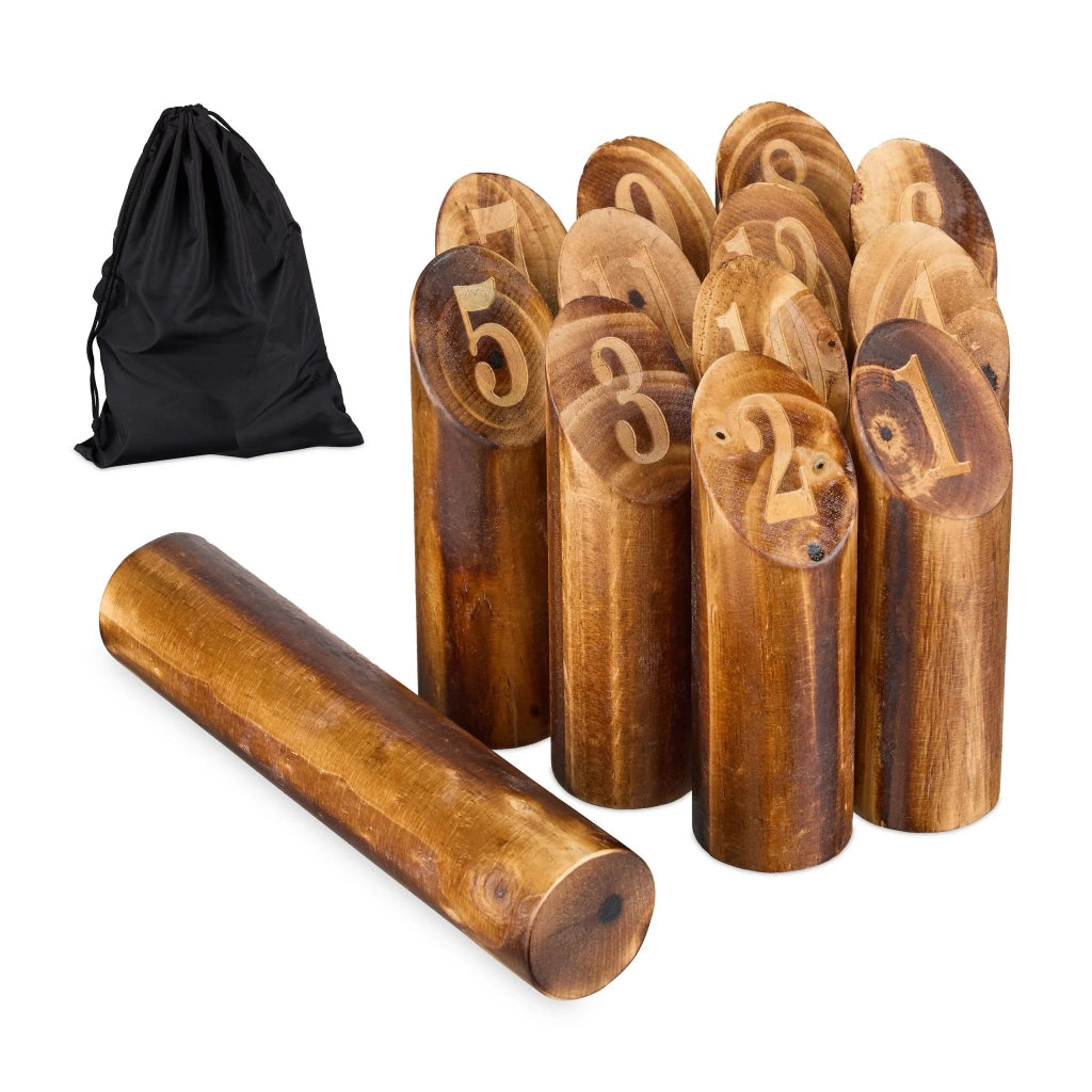Gioco di lancio da esterno per giardino strategico 35 x 10 x 10 cm in legno di pino fiammato 13_0016382