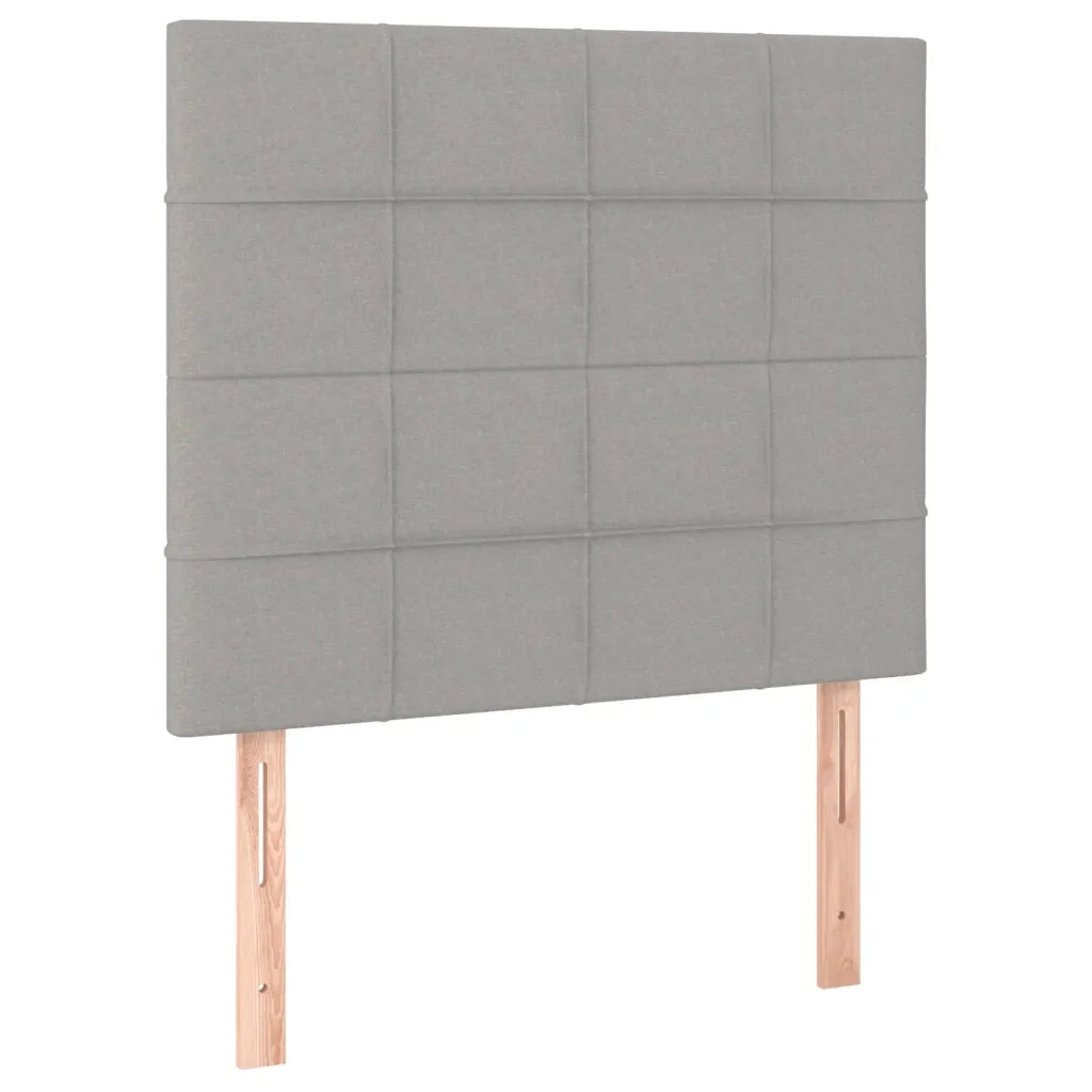 Letto a Molle Materasso e LED Grigio Chiaro 120x200 cm Tessuto