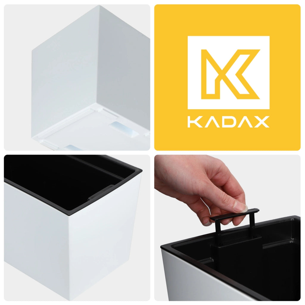 Vaso da fiori KADAX per balcone con supporto per fiori integrato per balaustra, 19x56 cm
