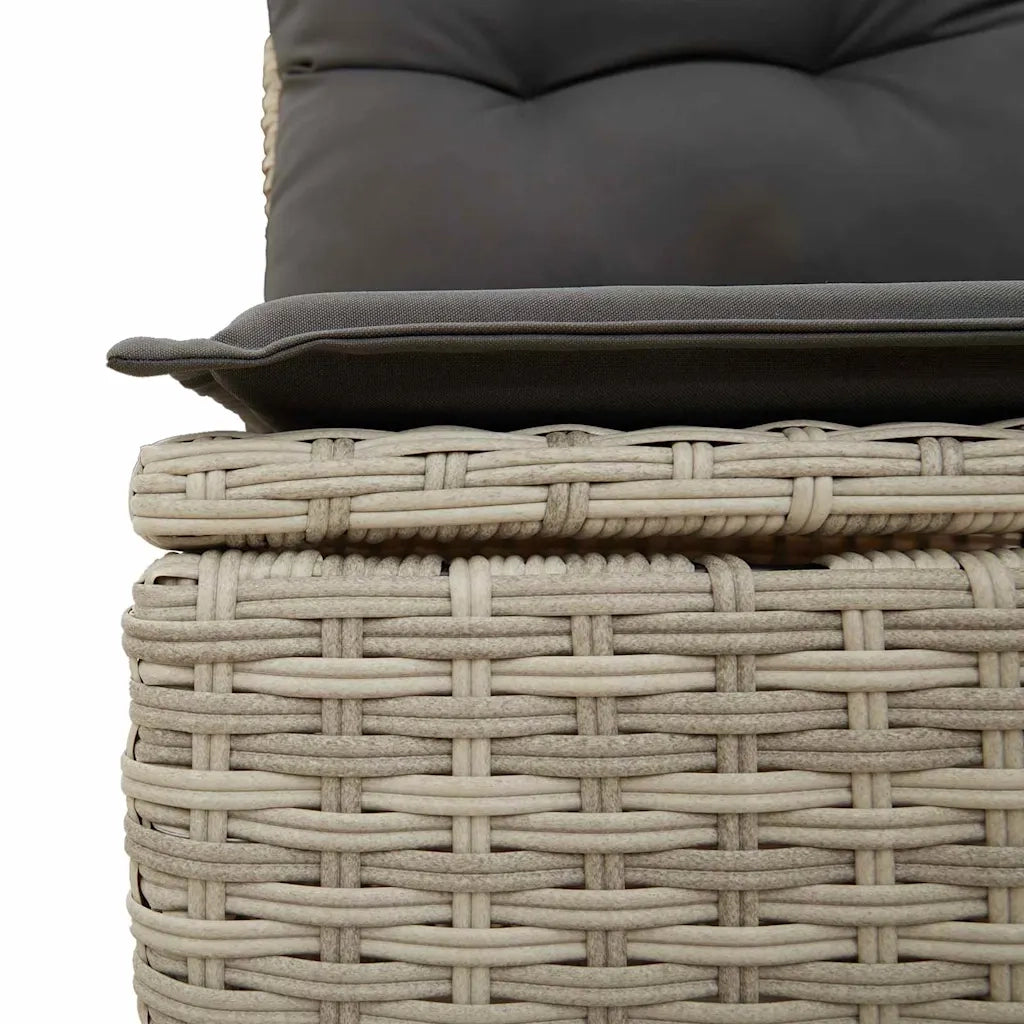 Set Divano da Giardino 9 pcs Grigio chiaro polyrattan 3347002