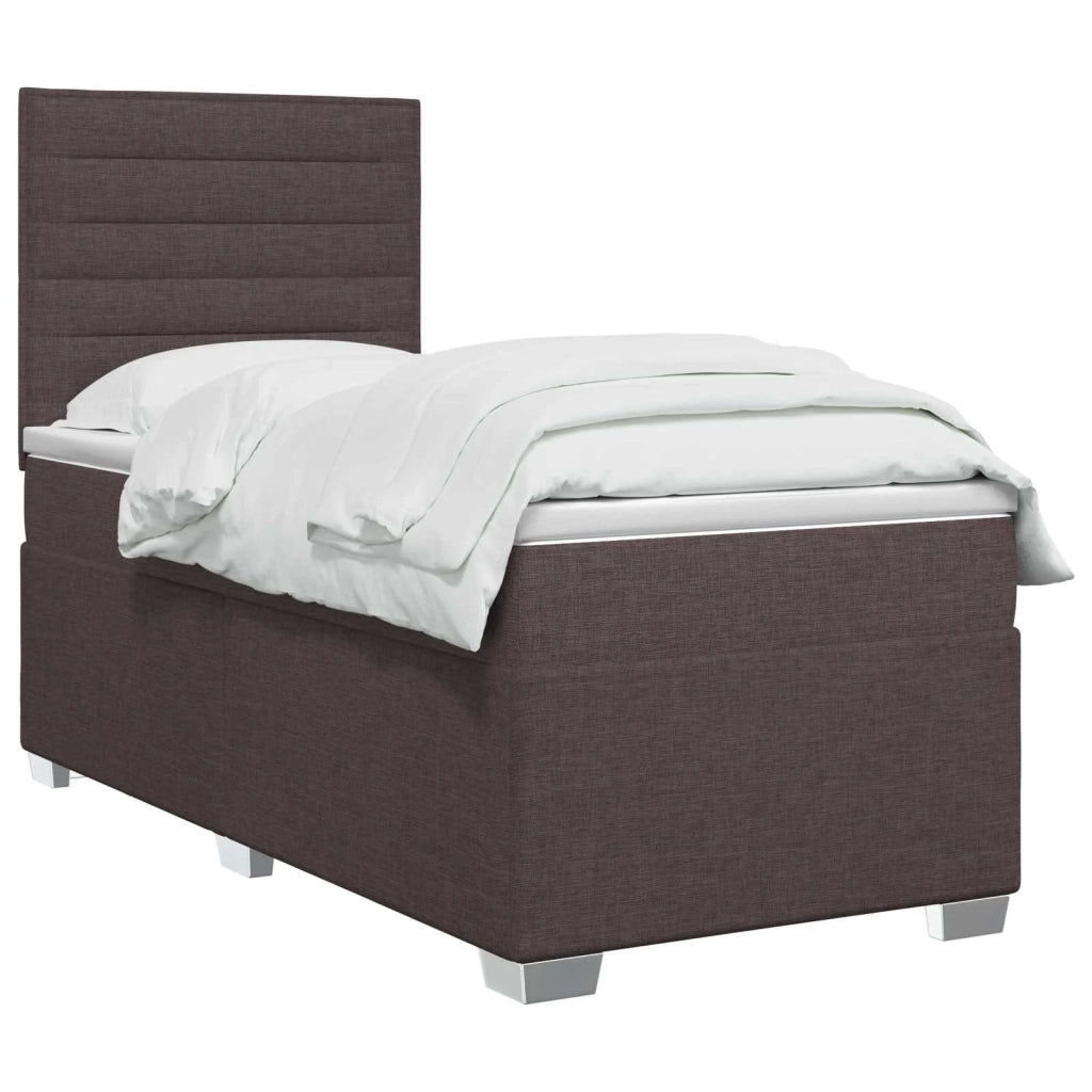Letto box spring con materasso Marrone Scuro 90 x 200 cm 3454778