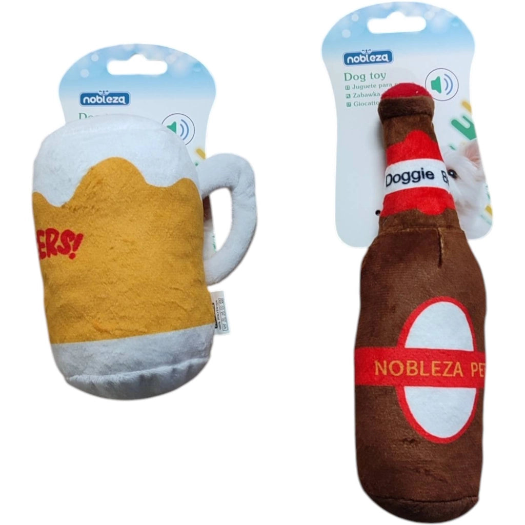 Gioco per cani peluche a forma di birra o di boccale