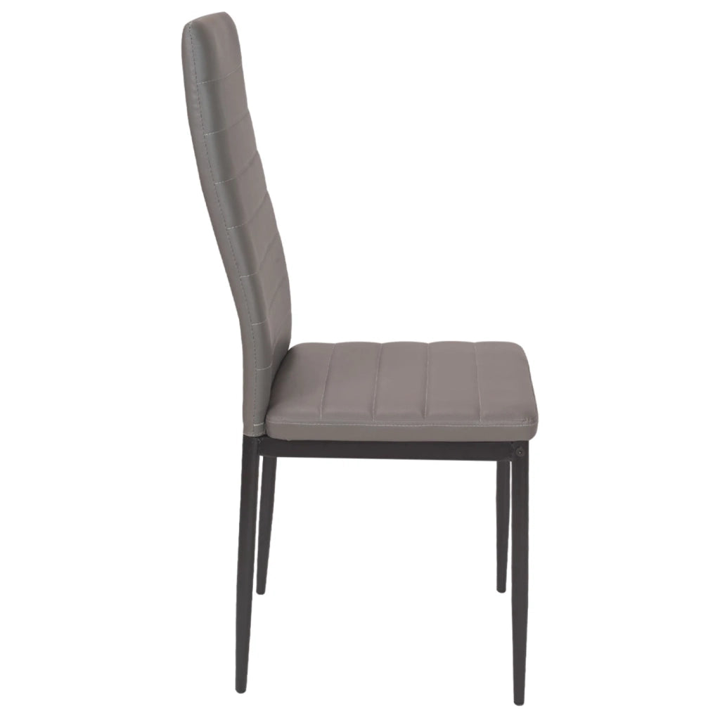 IDMarket - Set di 6 sedie da pranzo ROMANE grigie