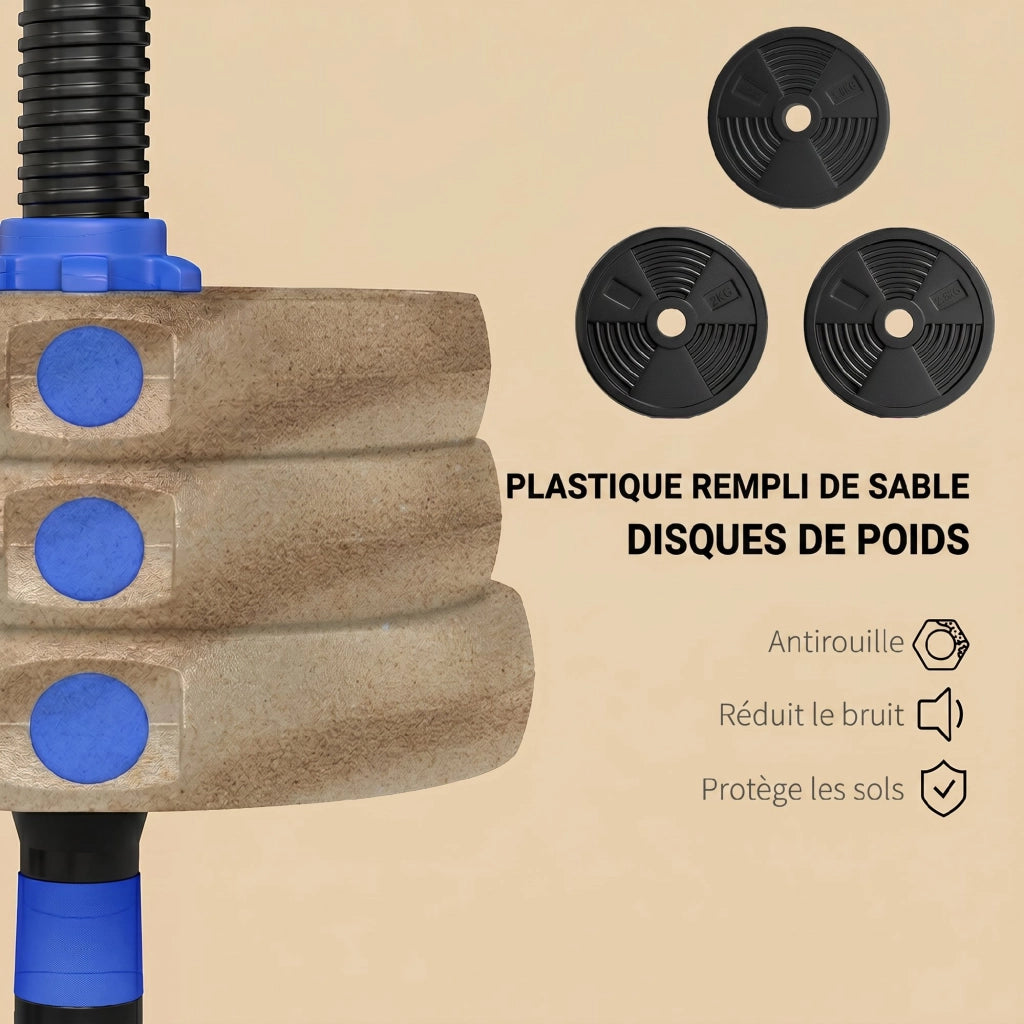 Kit Pesi Regolabili 25 kg 3 in 1 ¨C Minimal ¨C Blu