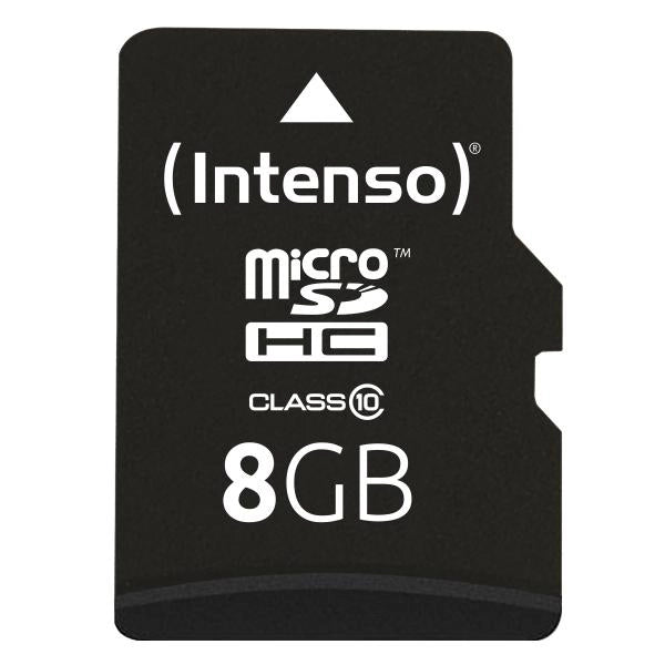 INTENSO MICRO SDHC 8GB CLASSE 10 + ADATTATORE SD