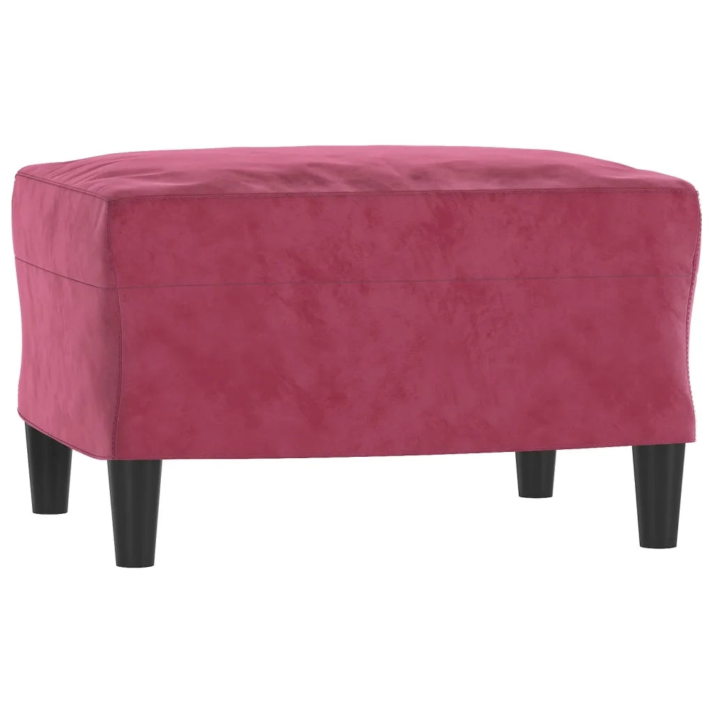 Set di Divani 3 pz con Cuscini Rosso Vino in Velluto 3202264
