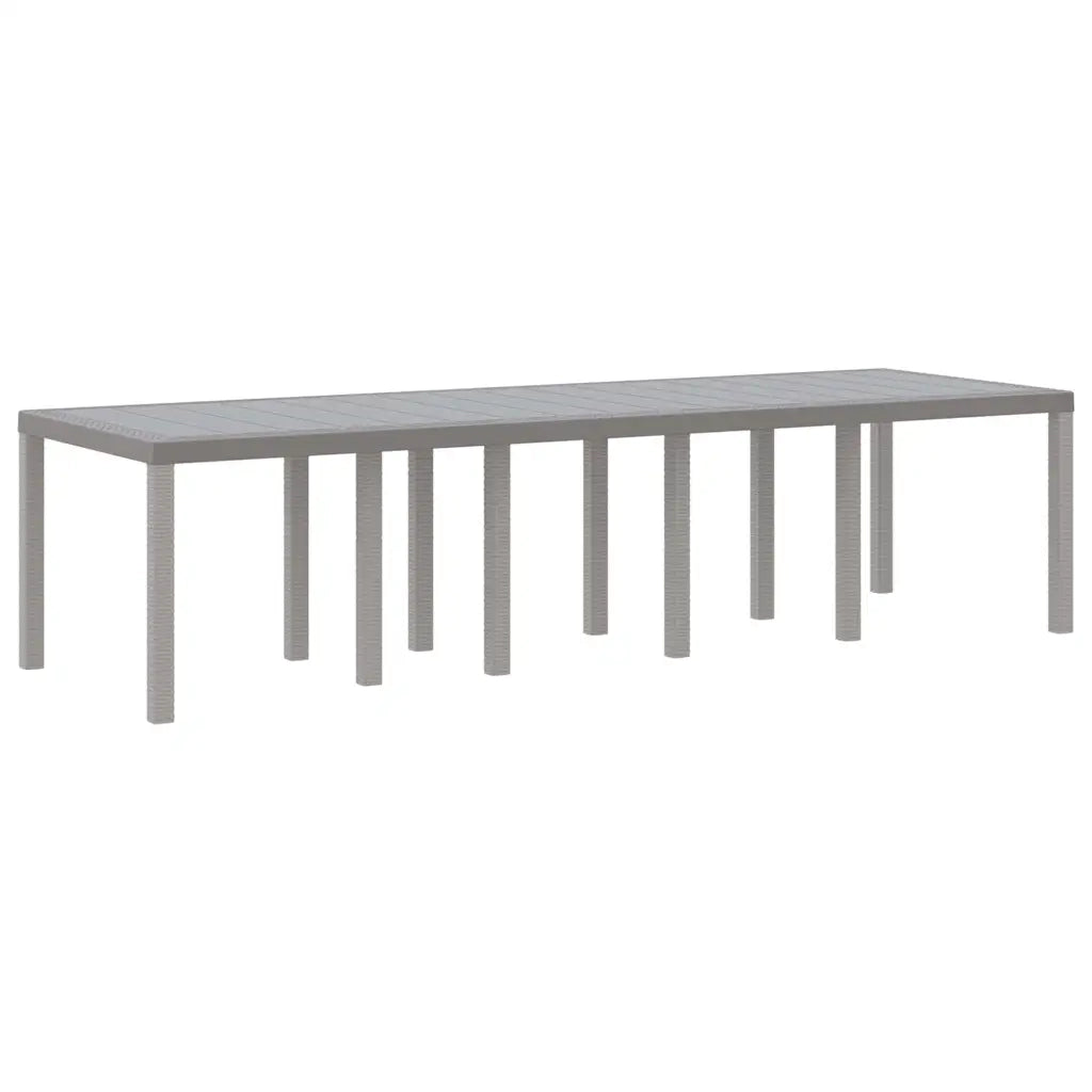 Set da Pranzo per Giardino 13 pcs Grigio chiaro Poly Rattan 3378629
