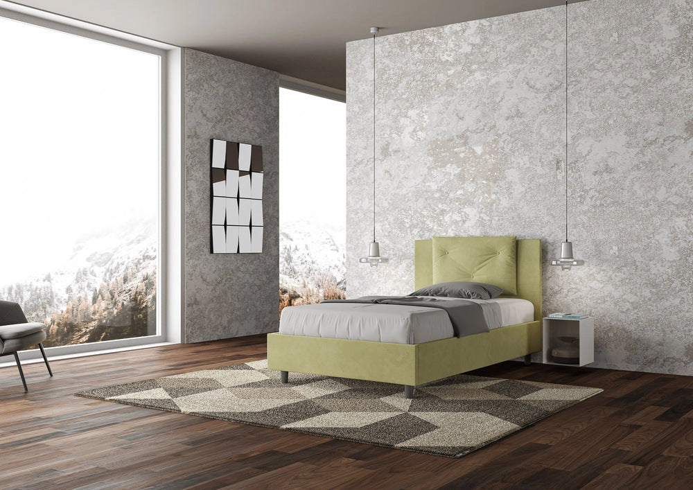Letto 1 Piazza e Mezzo 110x210 cm con Rete Appia Tè Verde