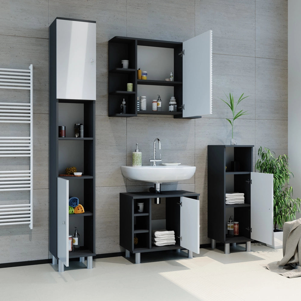 Mobile bagno alto Fynn Antracite 30 x 190 cm Vicco