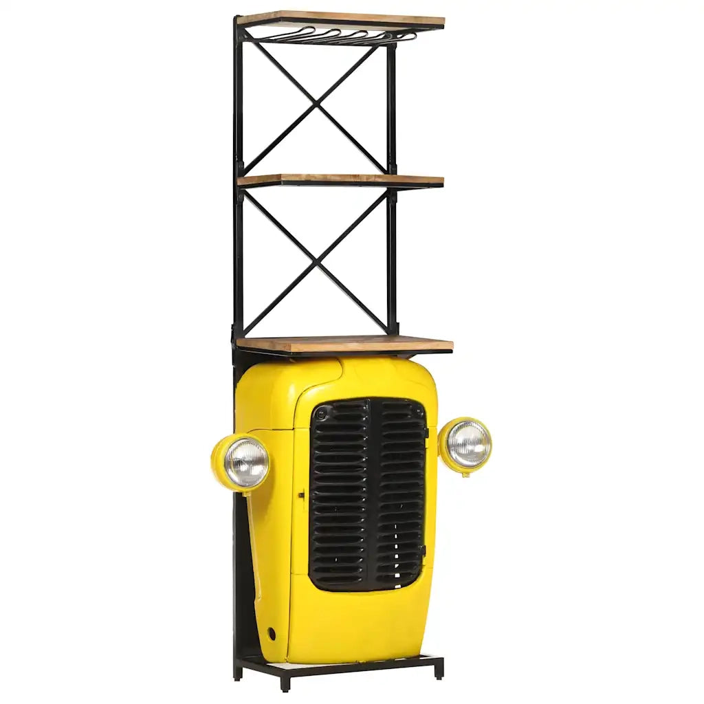 Cantinetta per Vini a Trattore Bianca 49x31x172 cm Mango Grezzo 320488