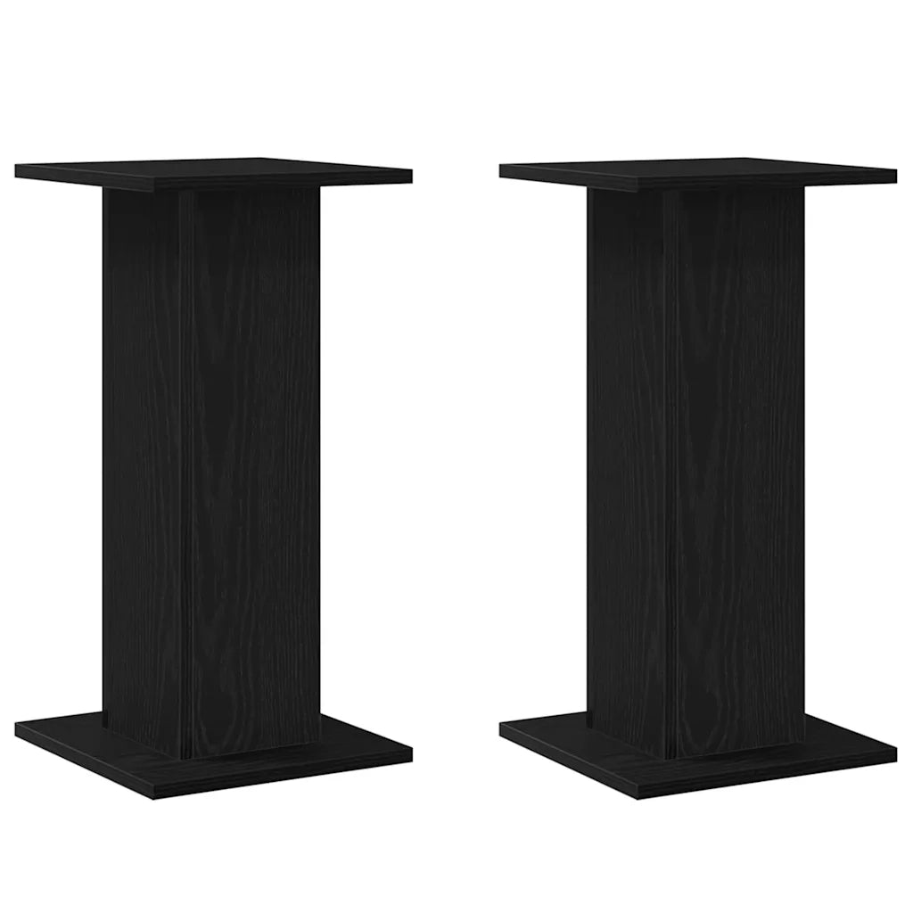 Supporti per Altoparlanti 2 pz Rovere Nero 30 x 30 x 60 cm 868055