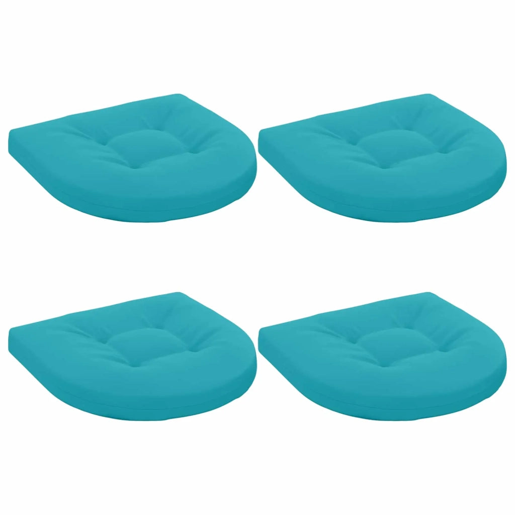 Cuscini per Sedia in 4 Pezzi 4 pz 100% Poliestere Turchese 945308