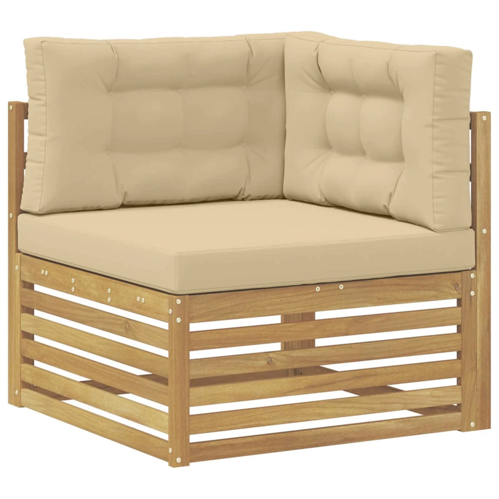 Set di divani da esterno 7 pz Bianco e Beige 3390123
