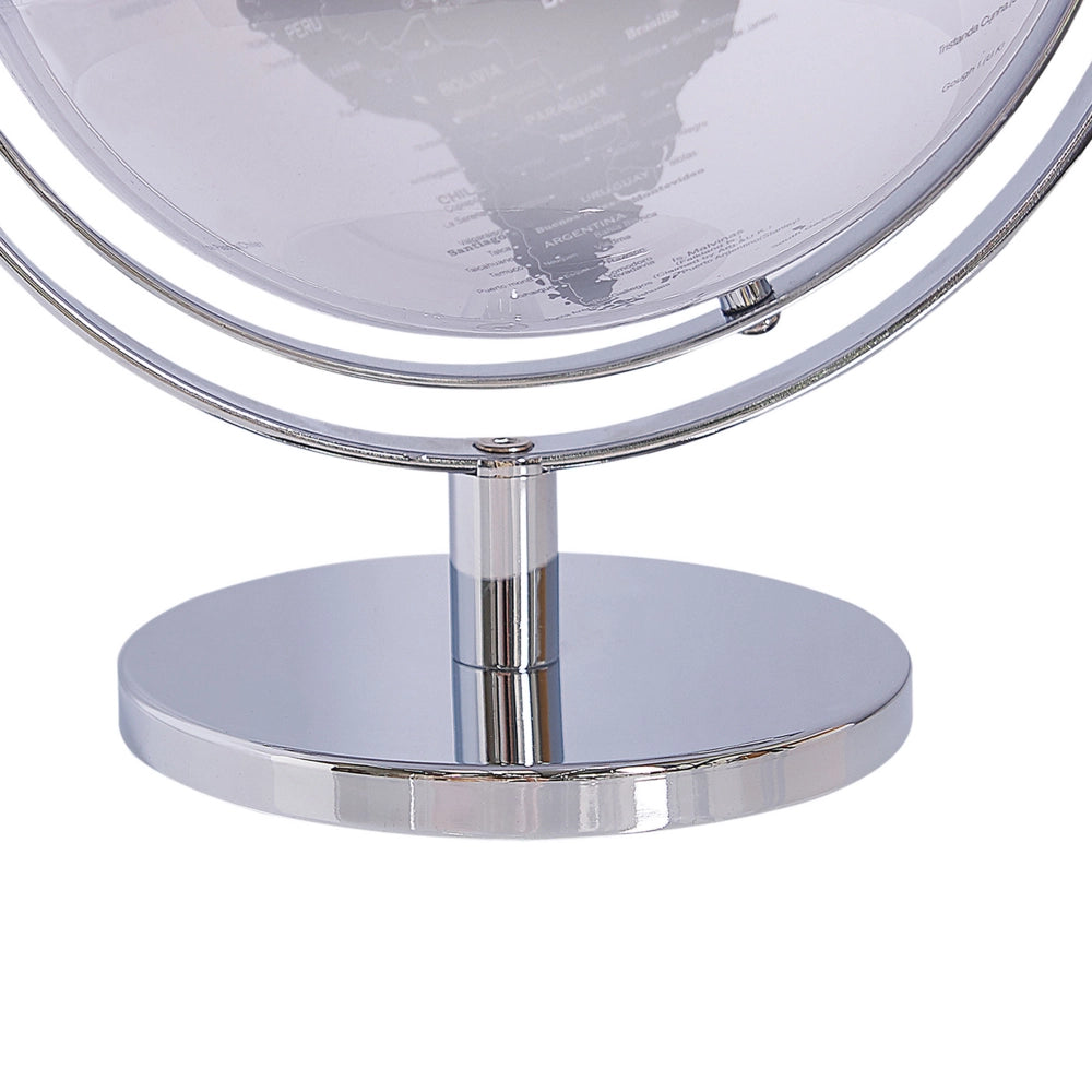Globo Decorativo mappamondo Argento 22 cm Moderno Tradizionale