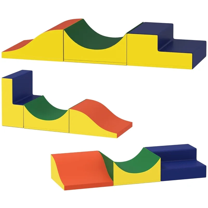 Set arrampicata e gattonamento 3 pezzi per bambini, pelle sintetica, schiuma, giallo