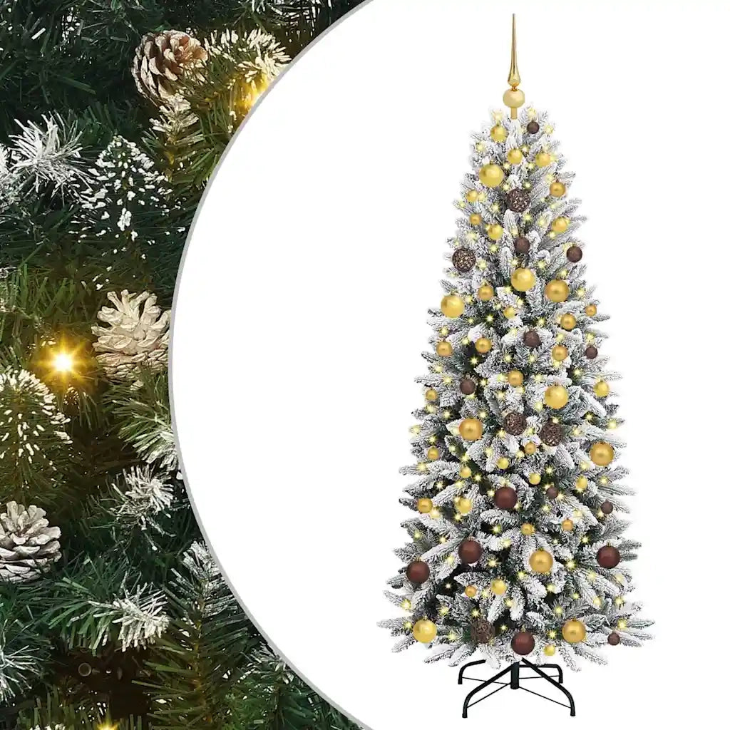 Albero di Natale artificiale con 300 LED Bianco 180 cm