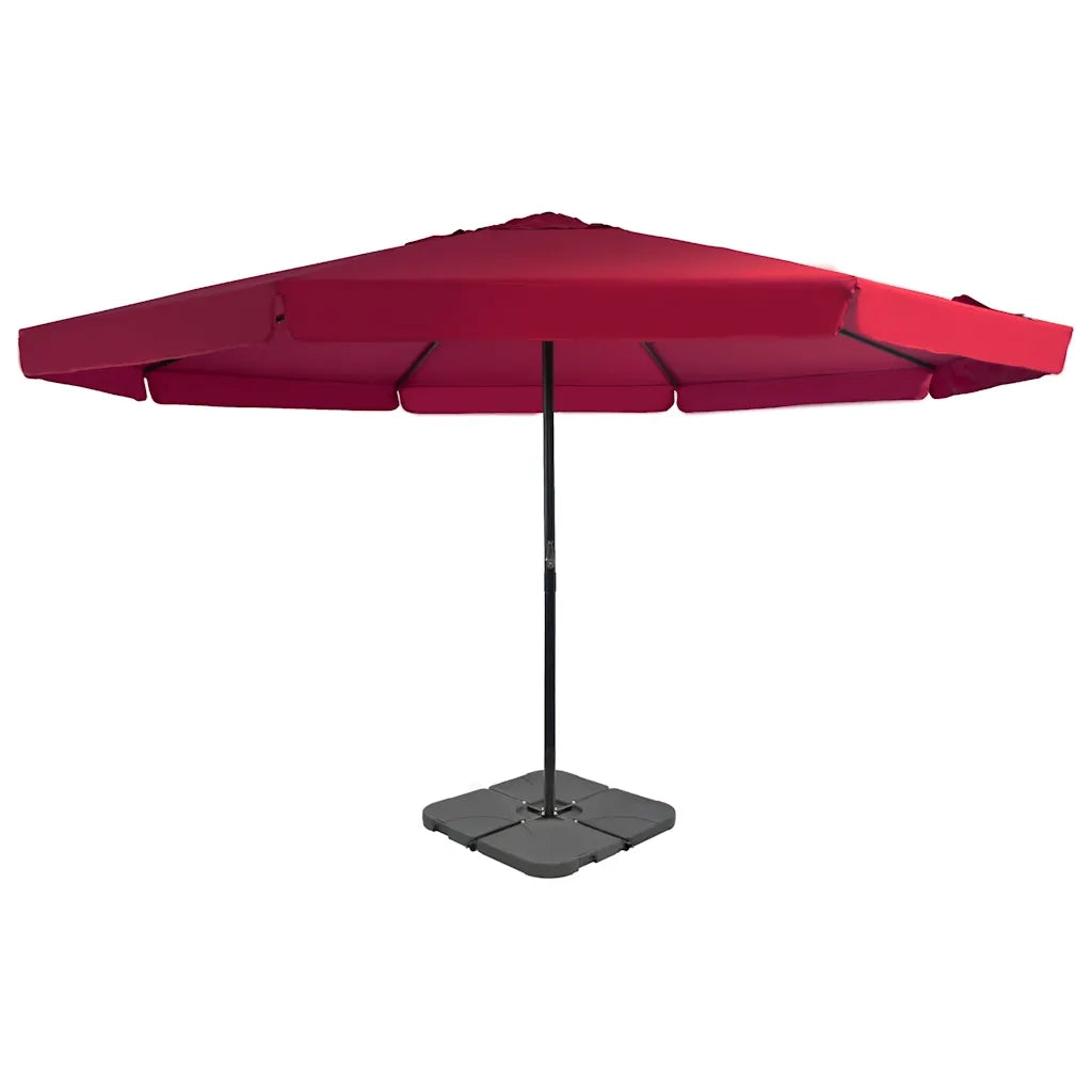 Ombrellone da Giardino con Base Portatile Rosso 276325